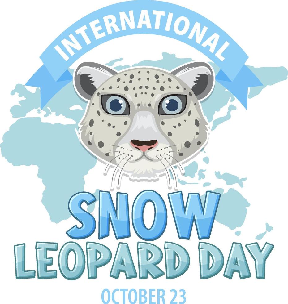 conceito internacional do logotipo do leopardo da neve vetor