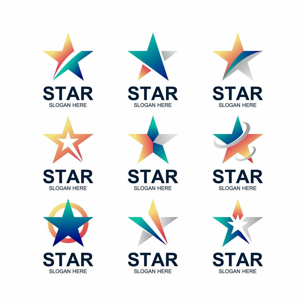 coleção de modelos de negócios de logotipo estrela vetor