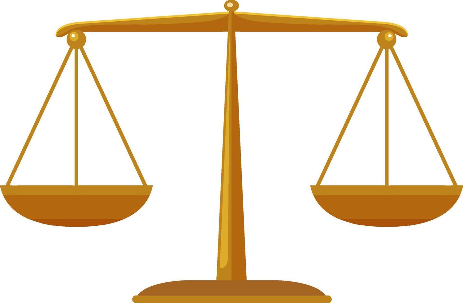 justiça isolada escala símbolo no fundo branco vetor