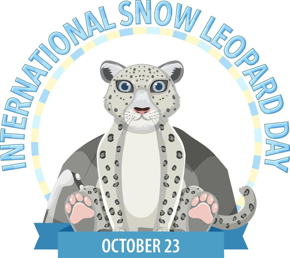 conceito internacional do logotipo do leopardo da neve vetor