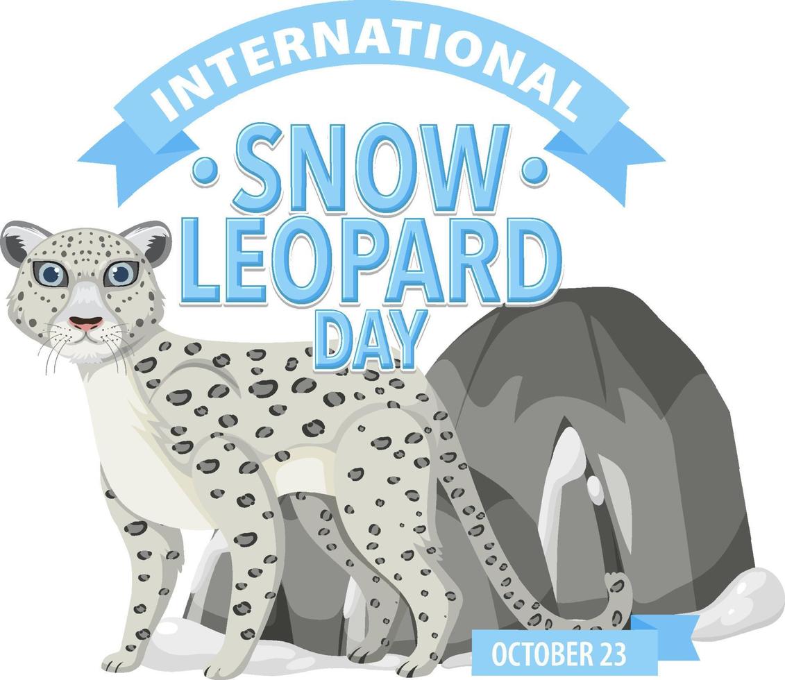 conceito internacional do logotipo do leopardo da neve vetor