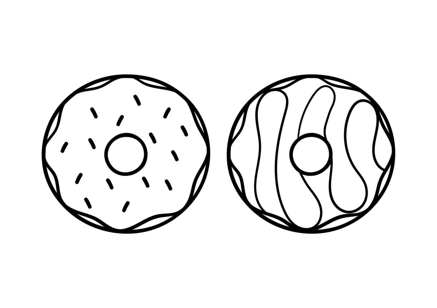 donut desenhado à mão vetor