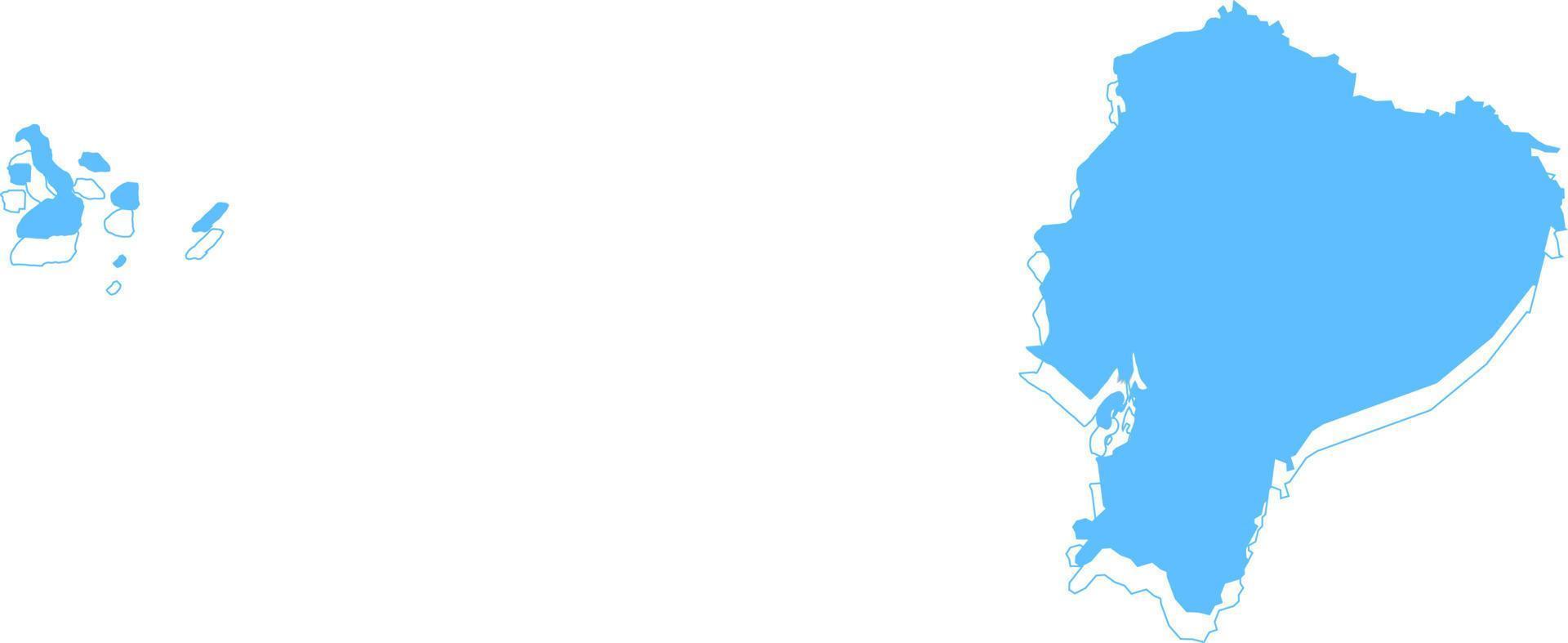 Equador vetor mapa.mão desenhado minimalismo estilo.