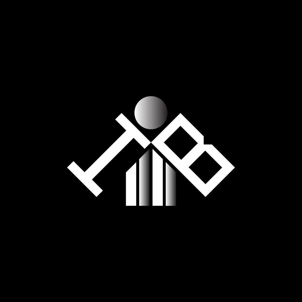 design criativo do logotipo da carta ib com gráfico vetorial, logotipo simples e moderno do ib. vetor