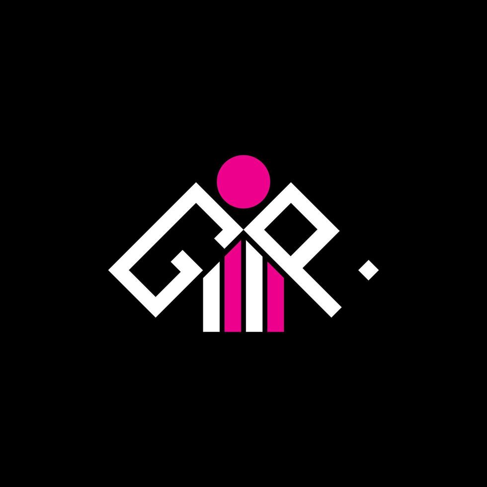 design criativo do logotipo da carta gp com gráfico vetorial, logotipo simples e moderno gp. vetor