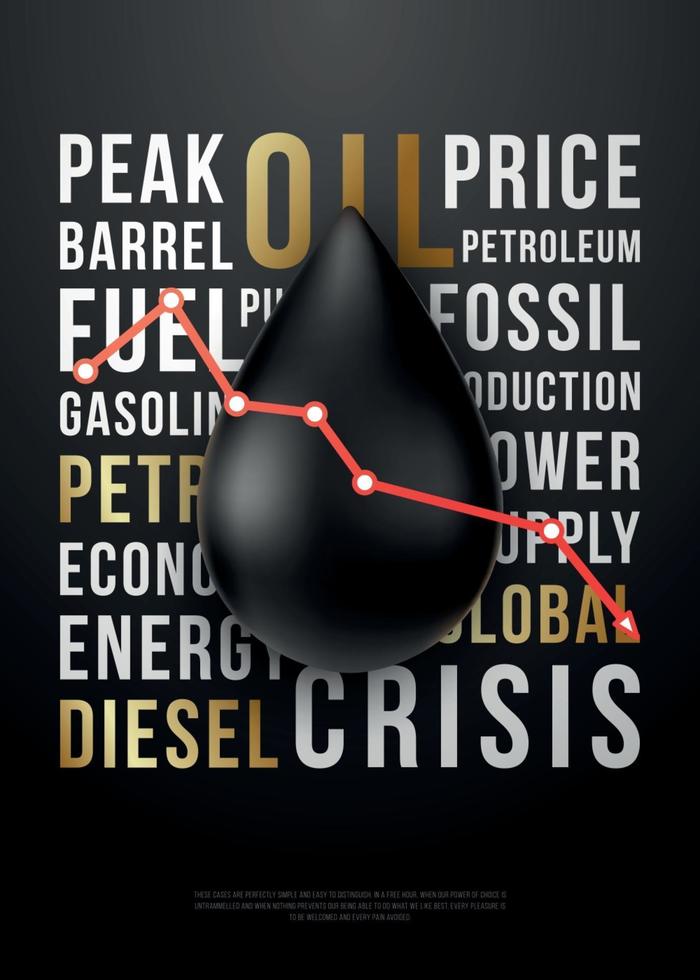 conceito de design de crise do petróleo vetor