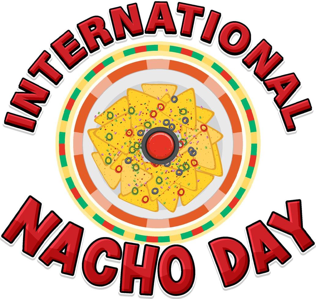 design de banner do dia internacional do nacho vetor