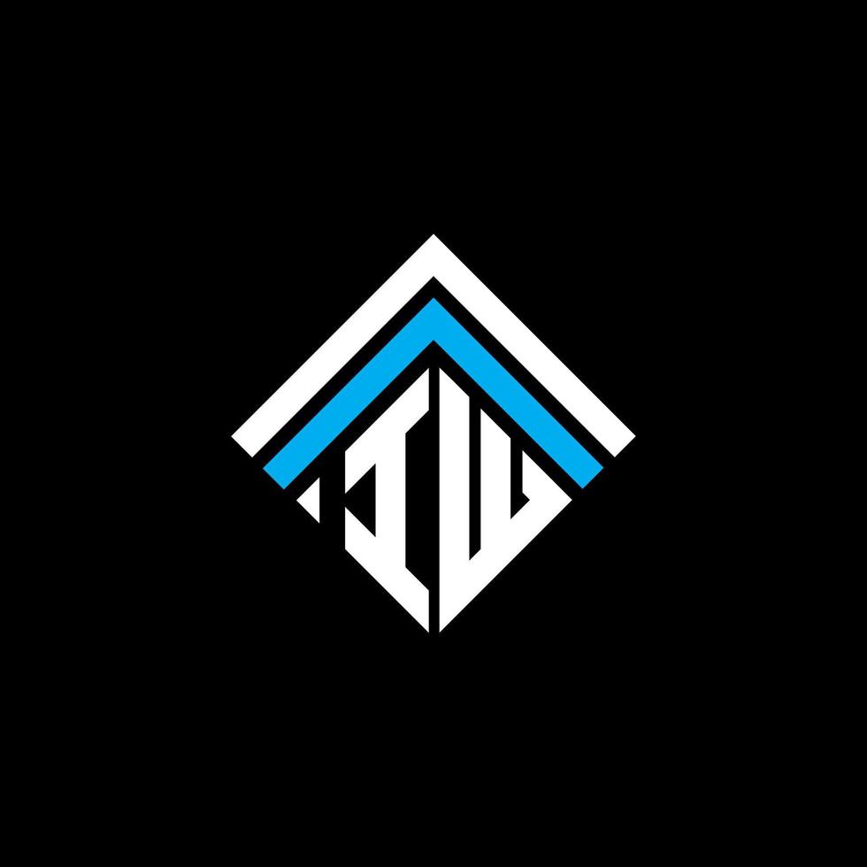 iw letter logo design criativo com gráfico vetorial, iw logotipo simples e moderno. vetor