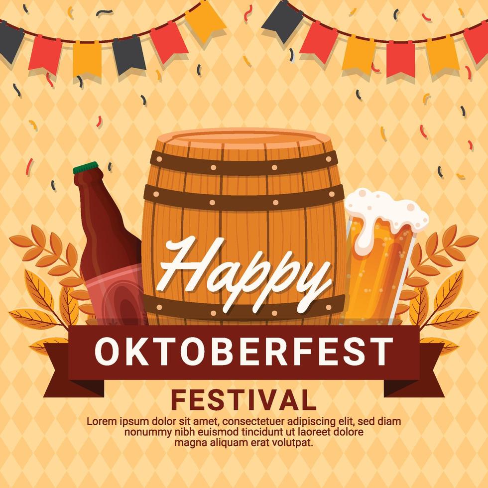 conceito de festa oktoberfest vetor