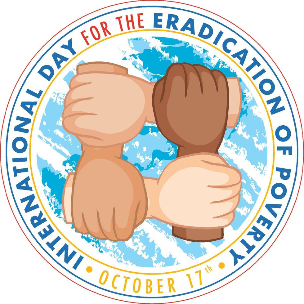 Dia Internacional da Erradicação da Pobreza vetor