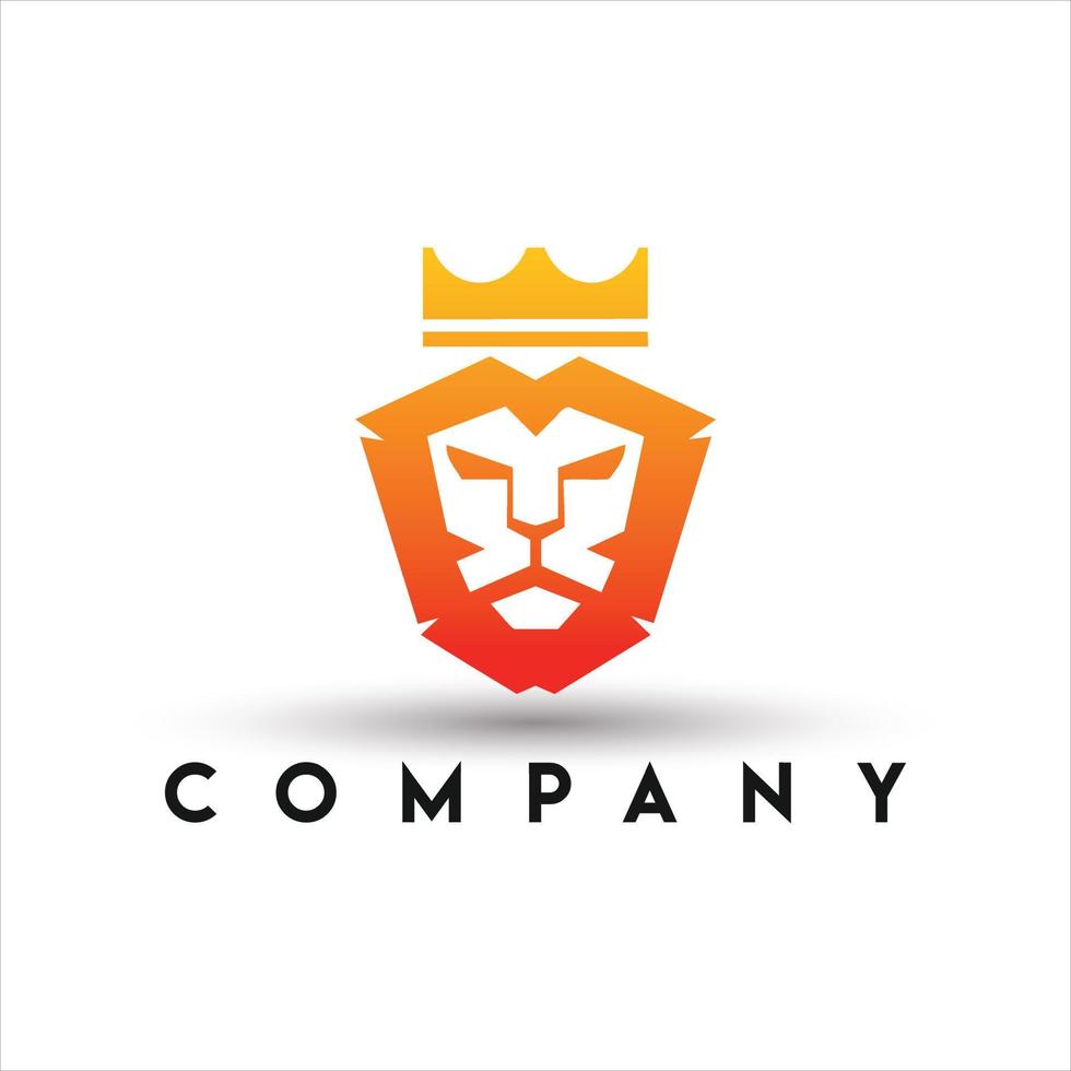 real leão coroa logotipo Projeto vetor
