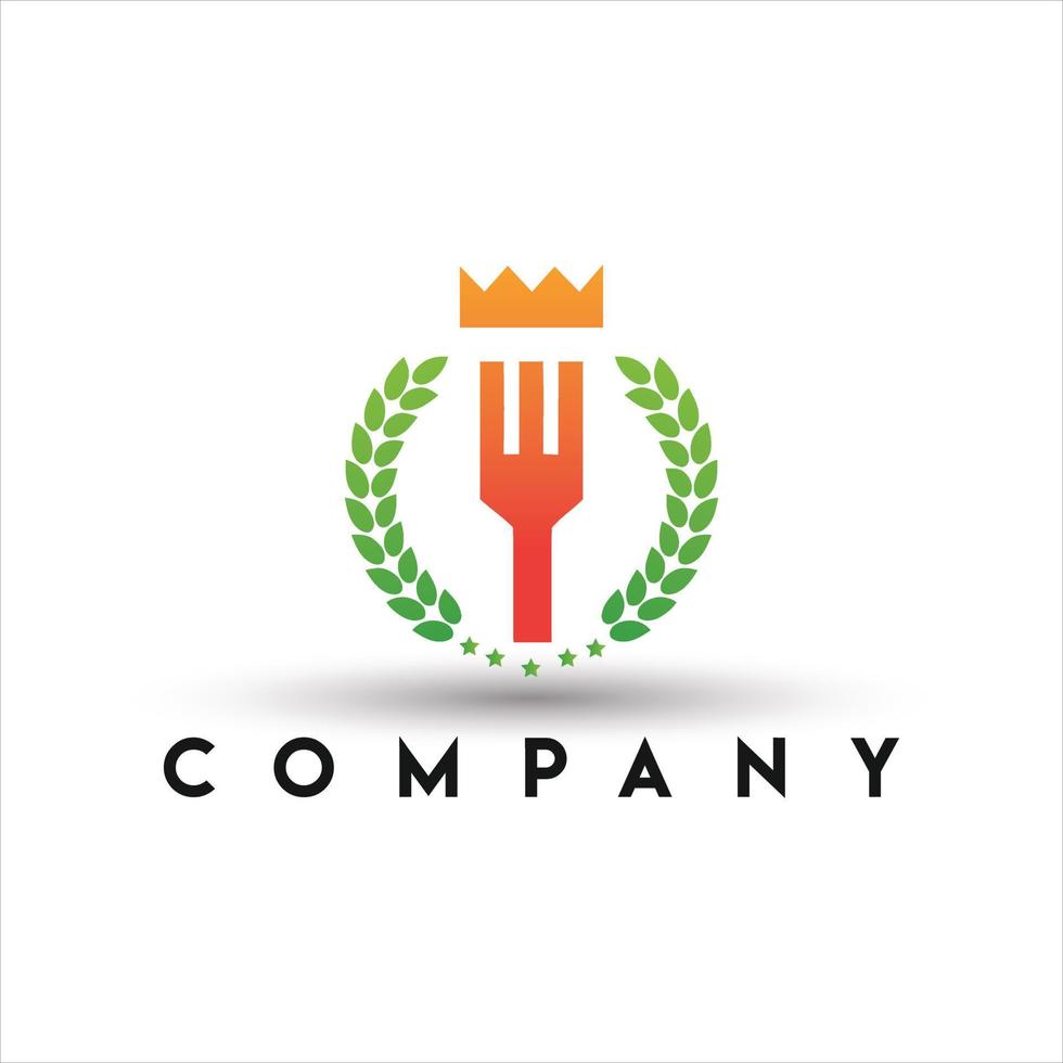 rei Comida logotipo vetor