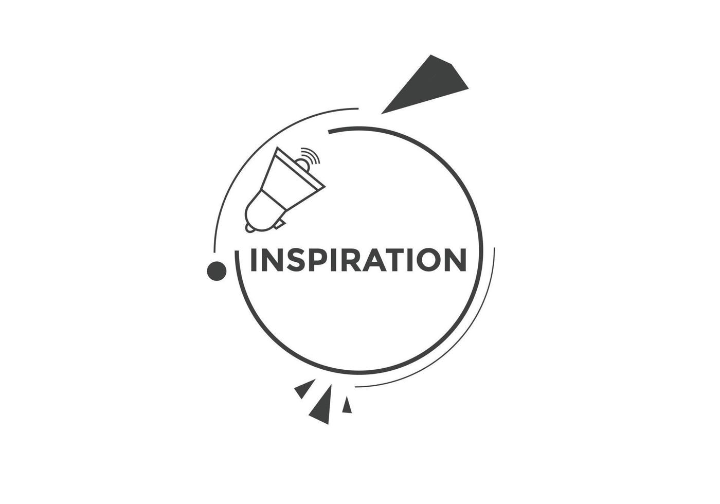 botão de inspiração. bolha do discurso de inspiração. bandeira colorida da web. ilustração vetorial. modelo de placa de rótulo de inspiração vetor
