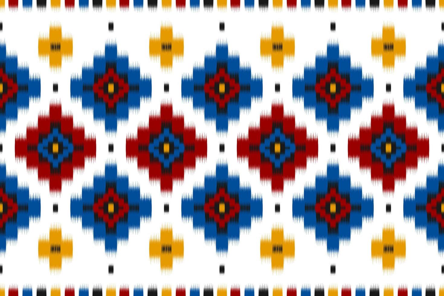 tapete étnico ikat padrão vermelho. padrão sem emenda geométrico étnico ikat em tribal. estilo mexicano. vetor