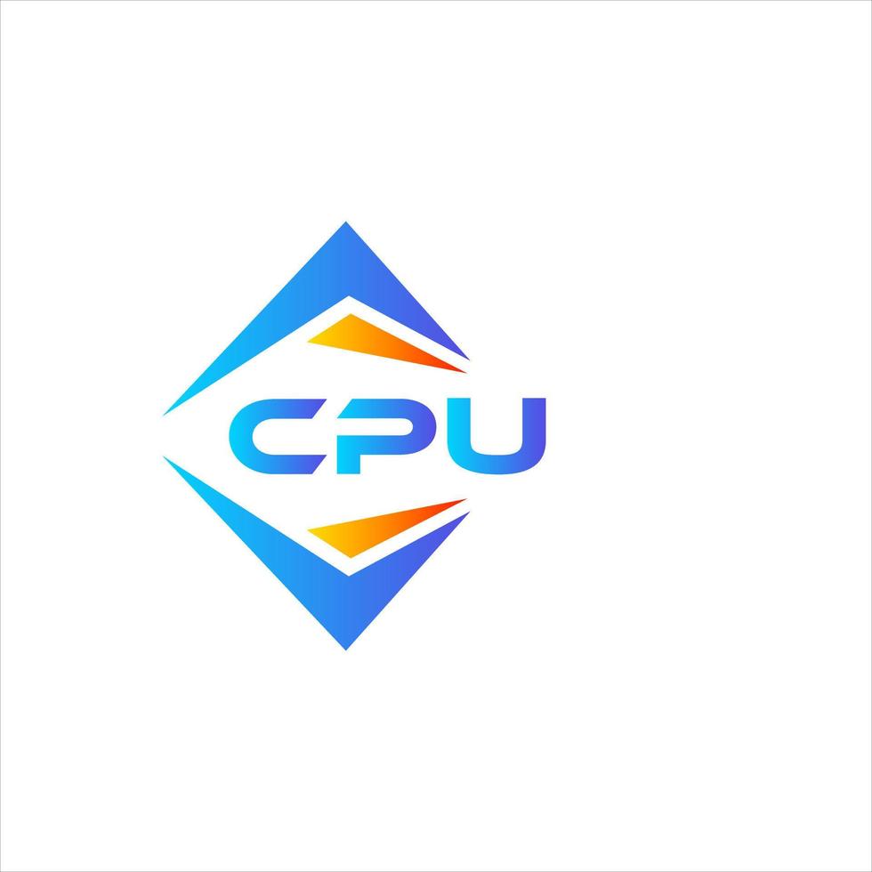 CPU abstrato tecnologia logotipo Projeto em branco fundo. CPU criativo iniciais carta logotipo conceito. vetor