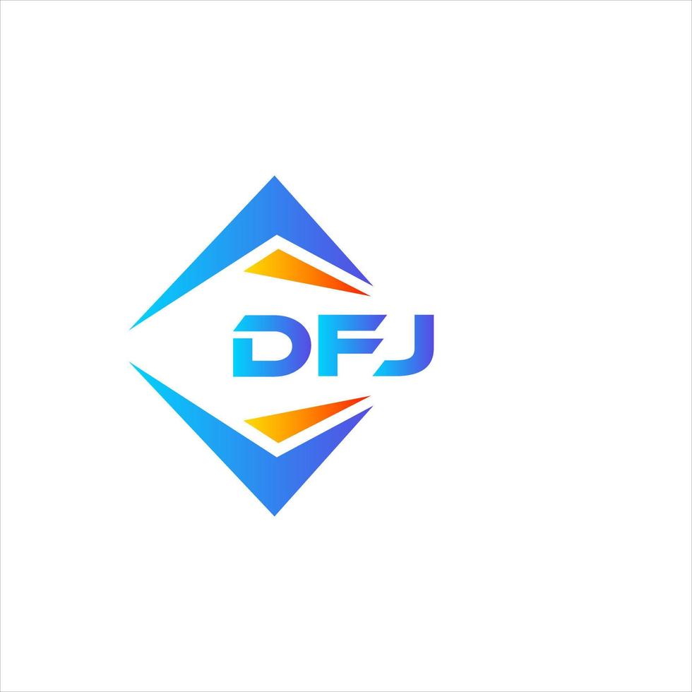dfj abstrato tecnologia logotipo Projeto em branco fundo. dfj criativo iniciais carta logotipo conceito. vetor