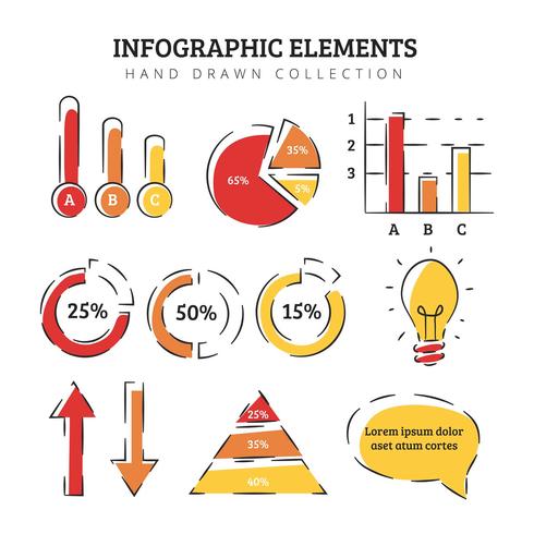 Coleção de elementos de infografia vetor