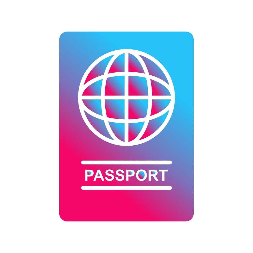 ícone de vetor de passaporte