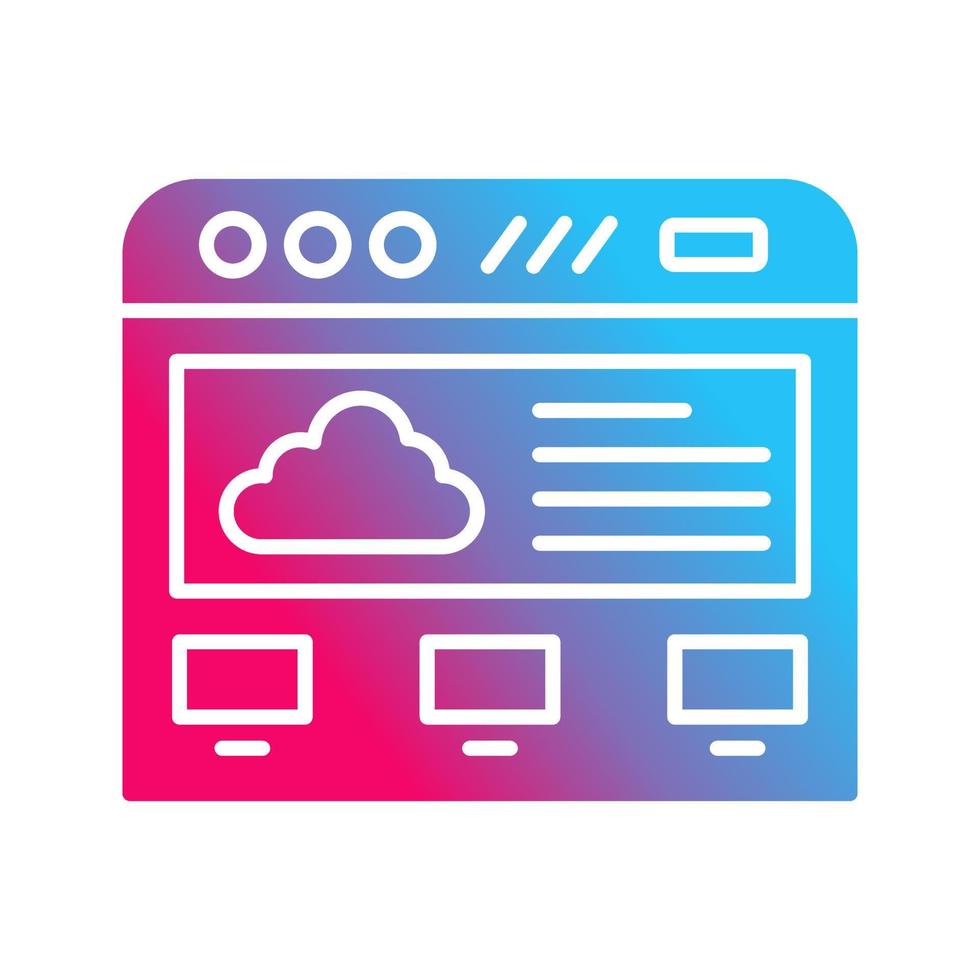 ícone de vetor de computação em nuvem