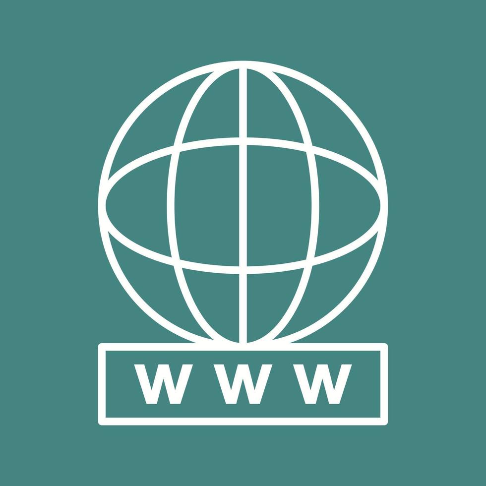 ícone vetorial exclusivo da world wide web vetor