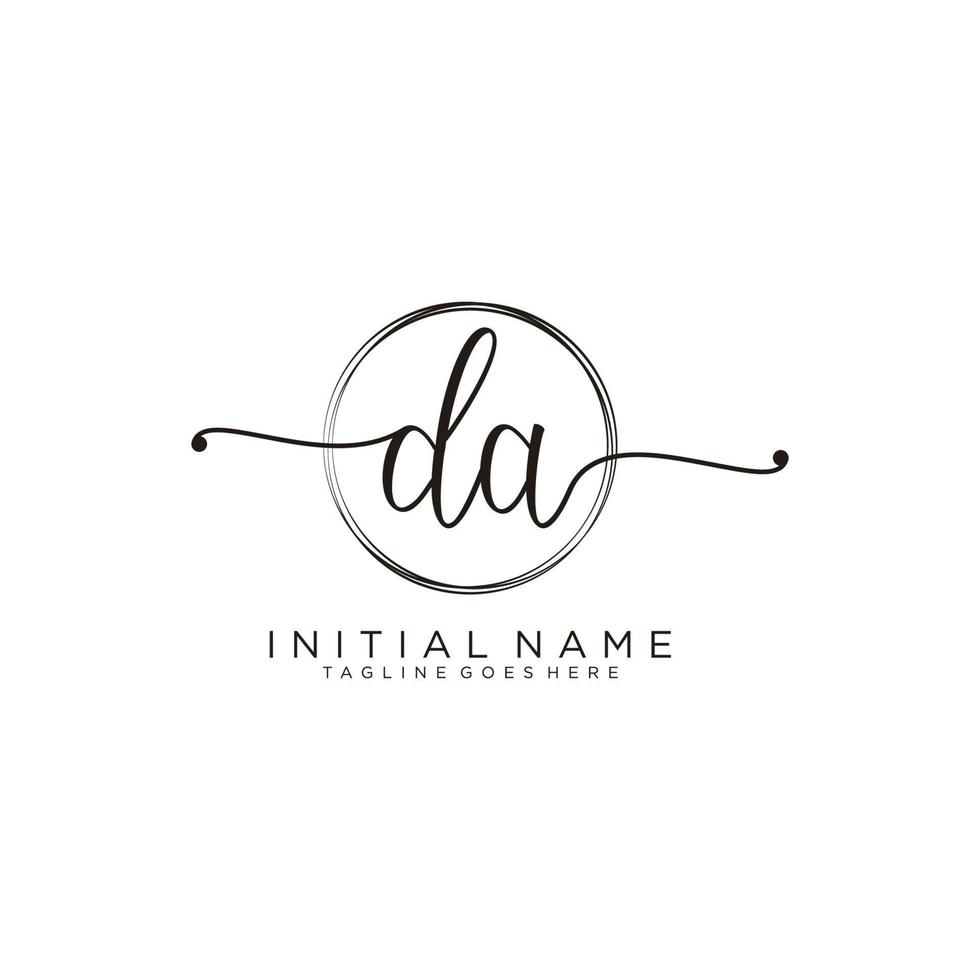 inicial da feminino logotipo coleções modelo. caligrafia logotipo do inicial assinatura, casamento, moda, joalheria, butique, floral e botânico com criativo modelo para qualquer companhia ou negócios. vetor