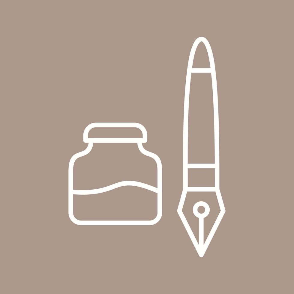 ícone de vetor de tinta e caneta
