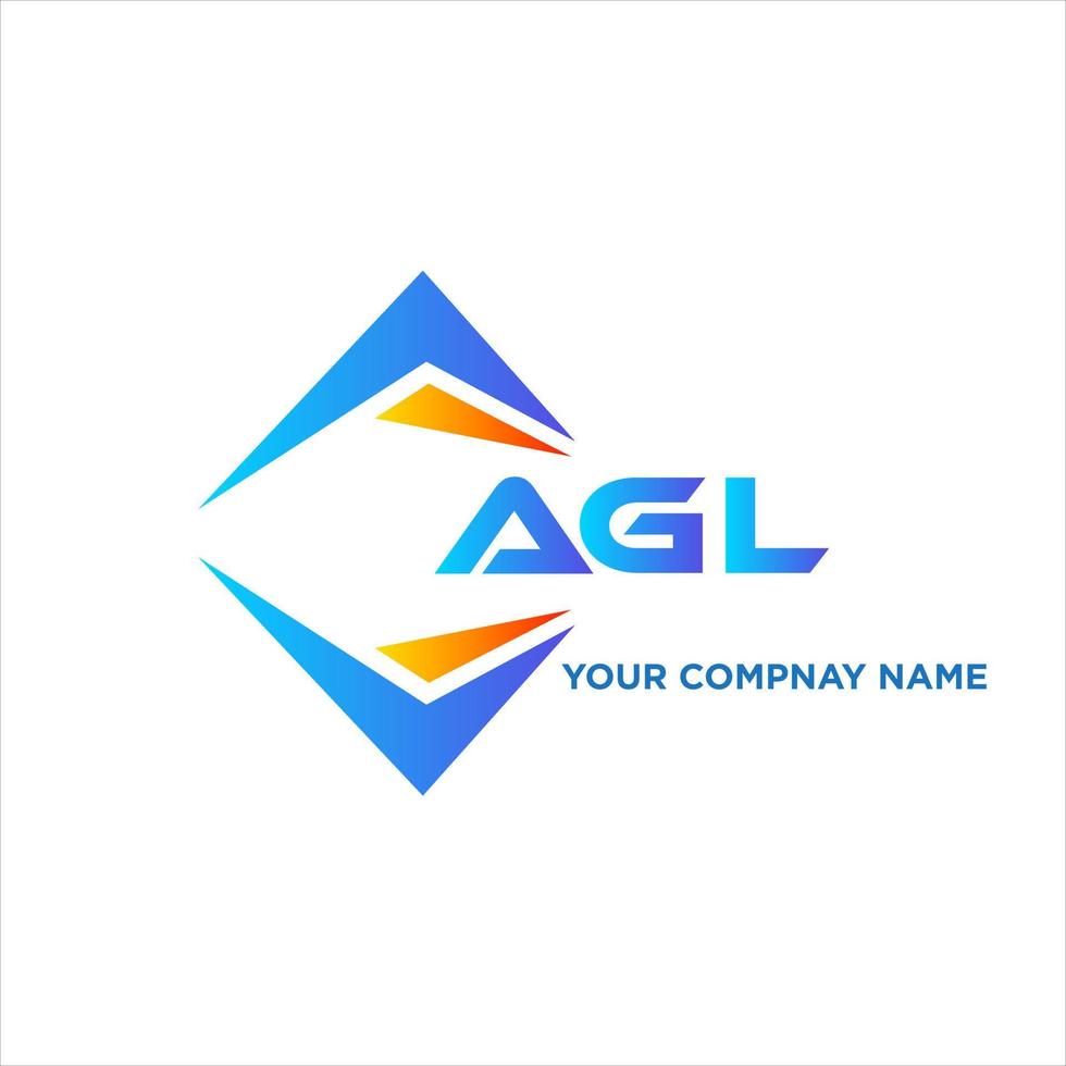 agl abstrato tecnologia logotipo Projeto em branco fundo. agl criativo iniciais carta logotipo conceito. vetor