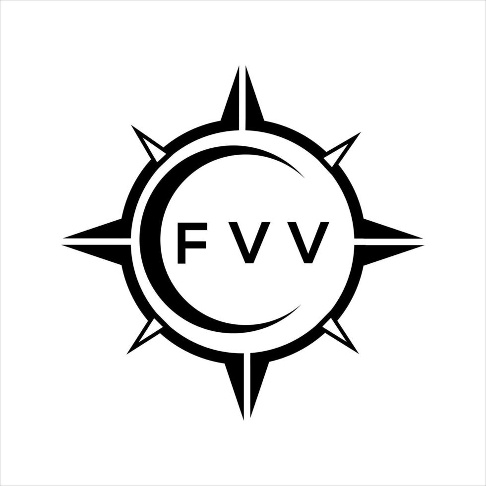 fvv abstrato tecnologia círculo configuração logotipo Projeto em branco fundo. fvv criativo iniciais carta logotipo. vetor