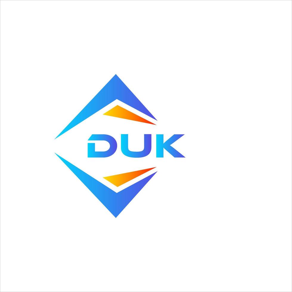 duk abstrato tecnologia logotipo Projeto em branco fundo. duk criativo iniciais carta logotipo conceito. vetor