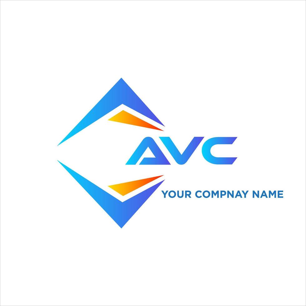 avc abstrato tecnologia logotipo Projeto em branco fundo. avc criativo iniciais carta logotipo conceito. vetor