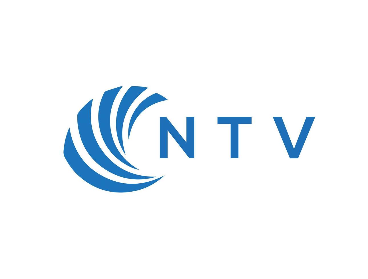 NTV carta logotipo Projeto em branco fundo. NTV criativo círculo carta logotipo conceito. NTV carta Projeto. vetor