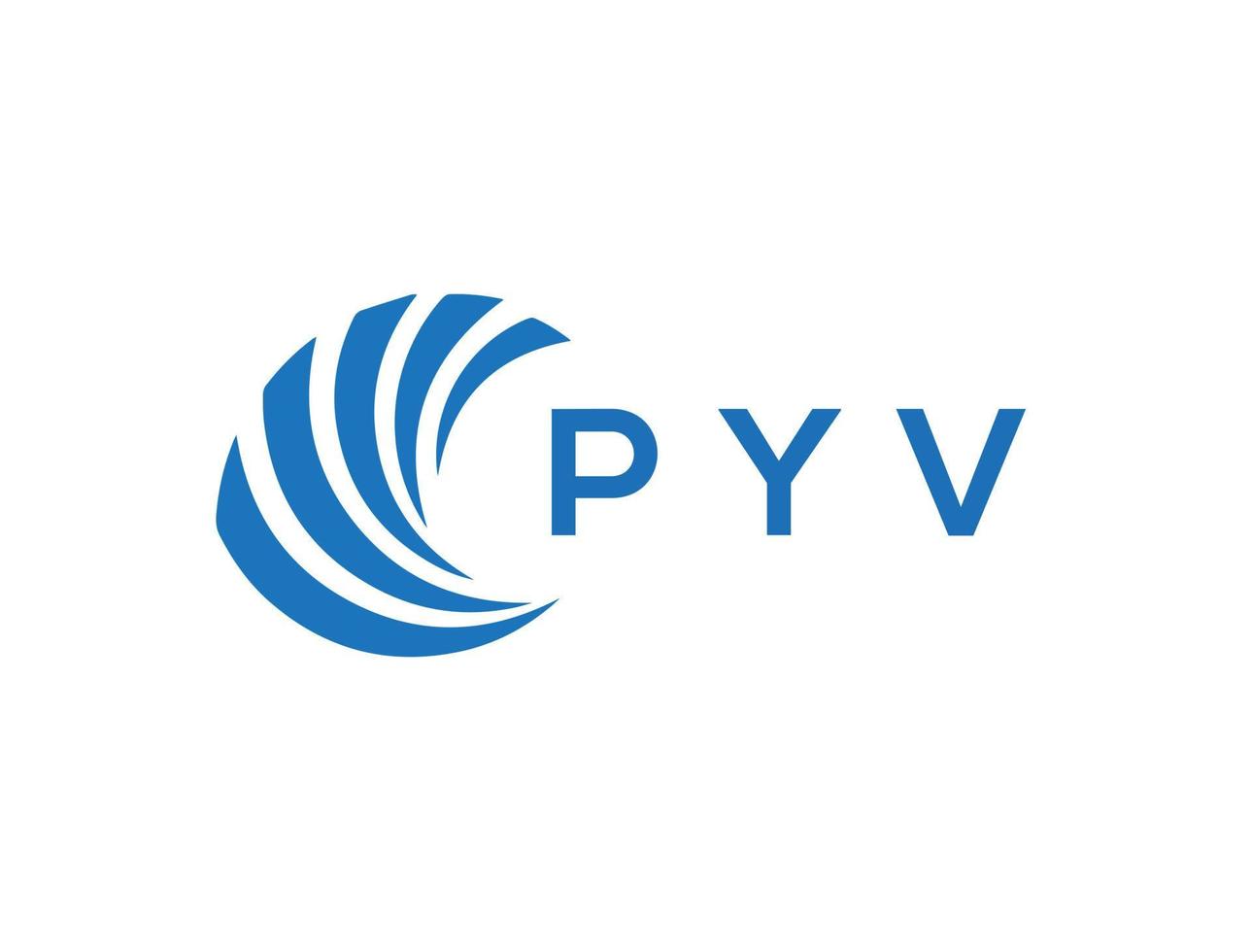 pyv carta logotipo Projeto em branco fundo. pyv criativo círculo carta logotipo conceito. pyv carta Projeto. vetor