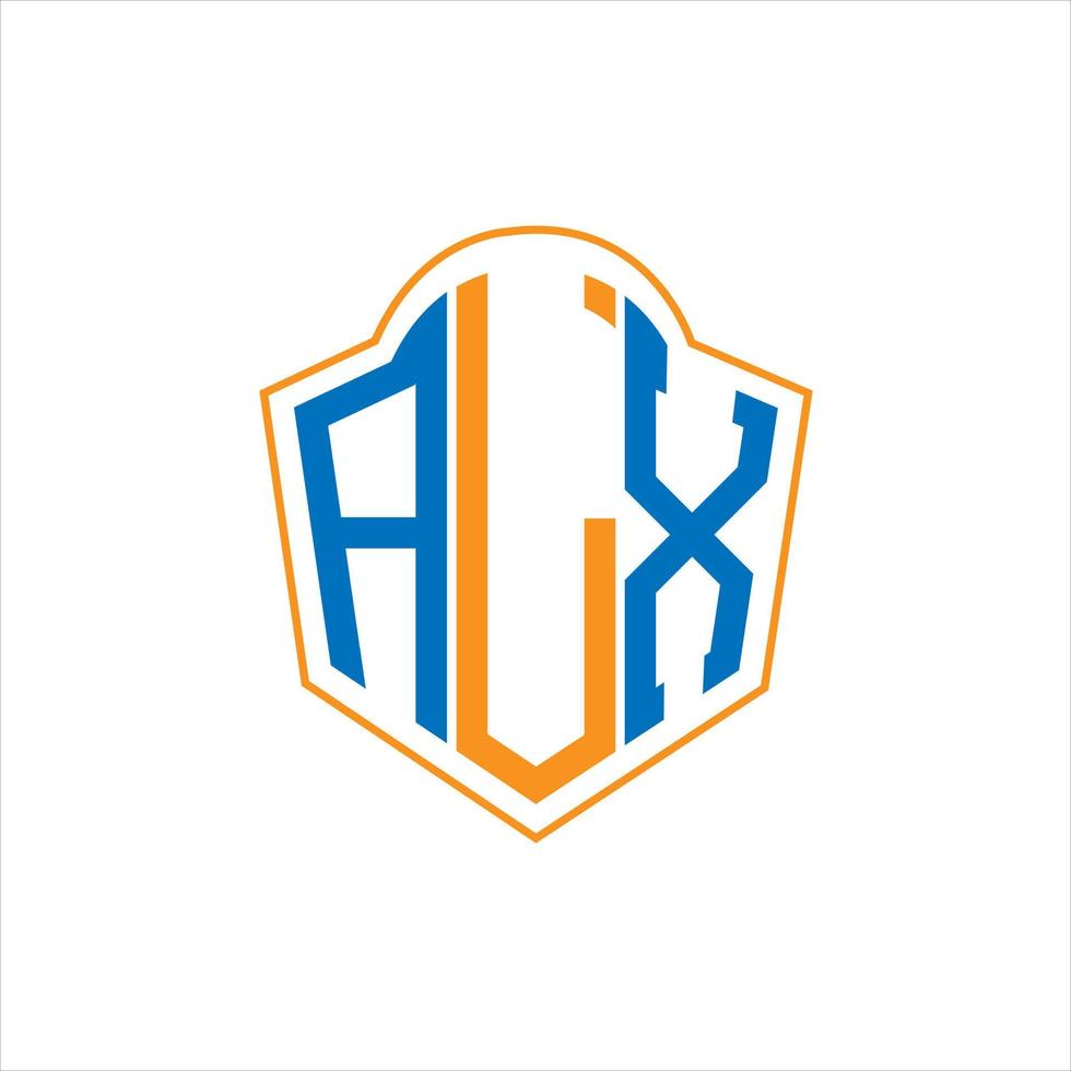 Alx abstrato monograma escudo logotipo Projeto em branco fundo. Alx criativo iniciais carta logotipo. vetor