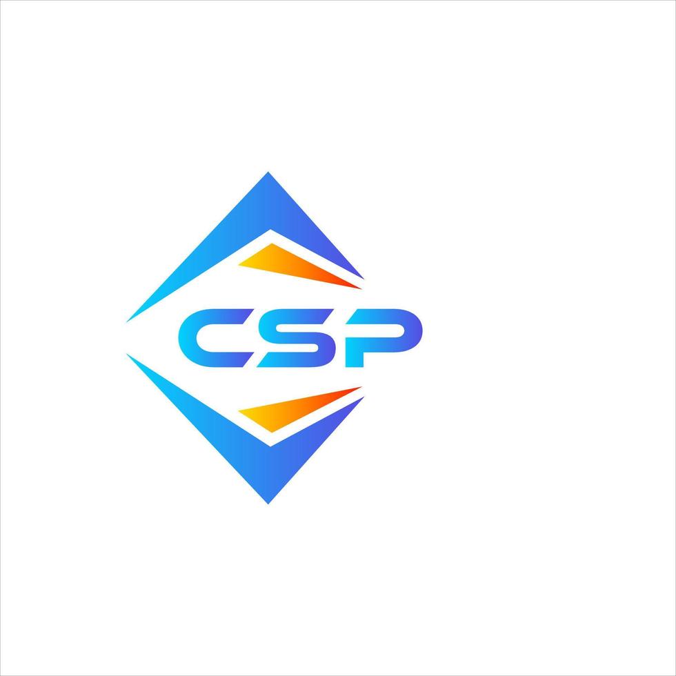 csp abstrato tecnologia logotipo Projeto em branco fundo. csp criativo iniciais carta logotipo conceito. vetor