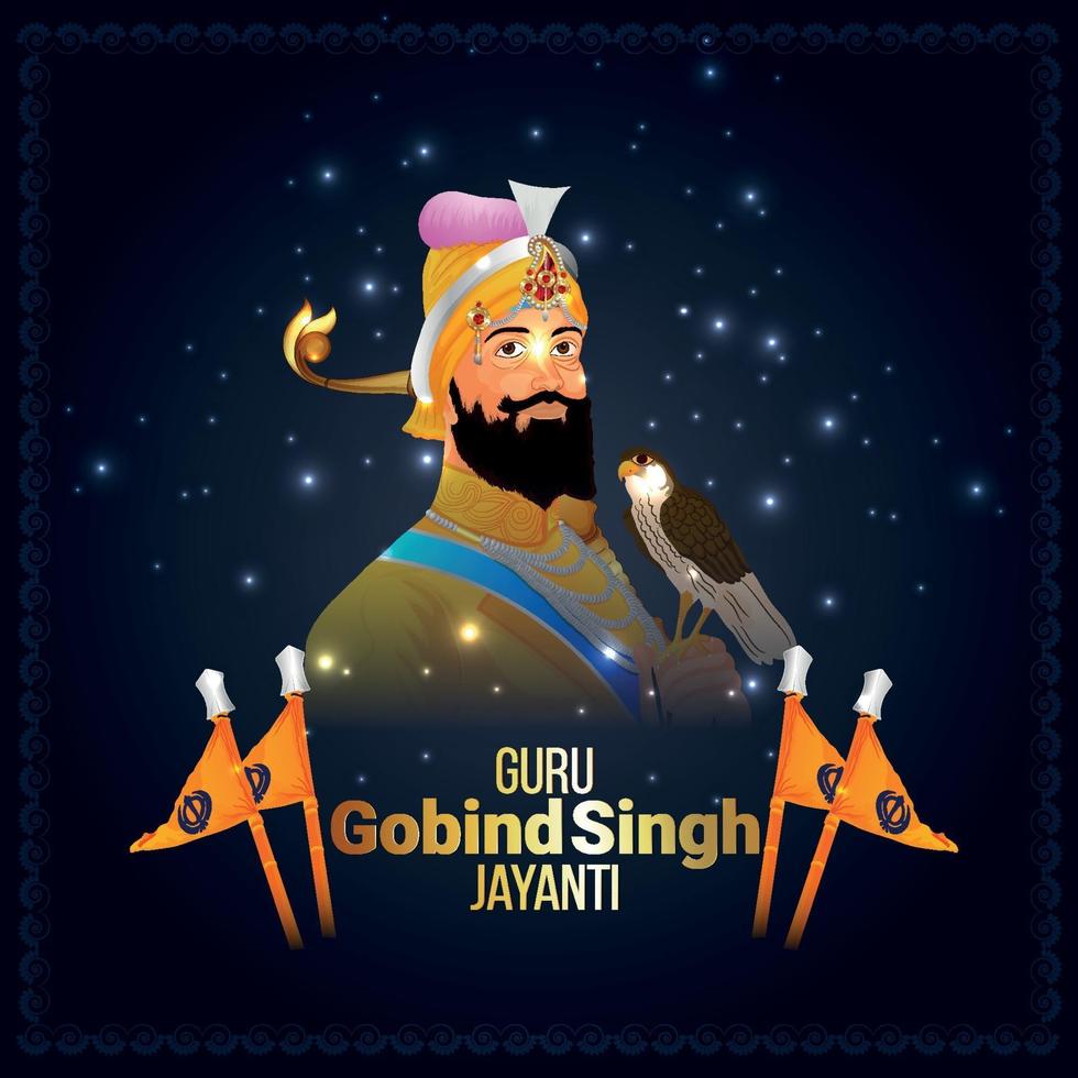 dasam guru, guru gobind singh jayanti vetor