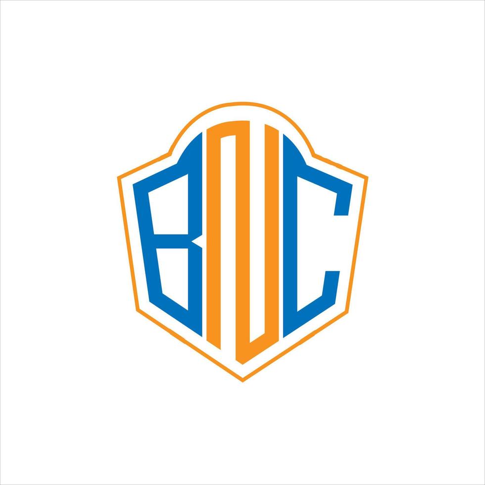 bnc abstrato monograma escudo logotipo Projeto em branco fundo. bnc criativo iniciais carta logotipo. vetor