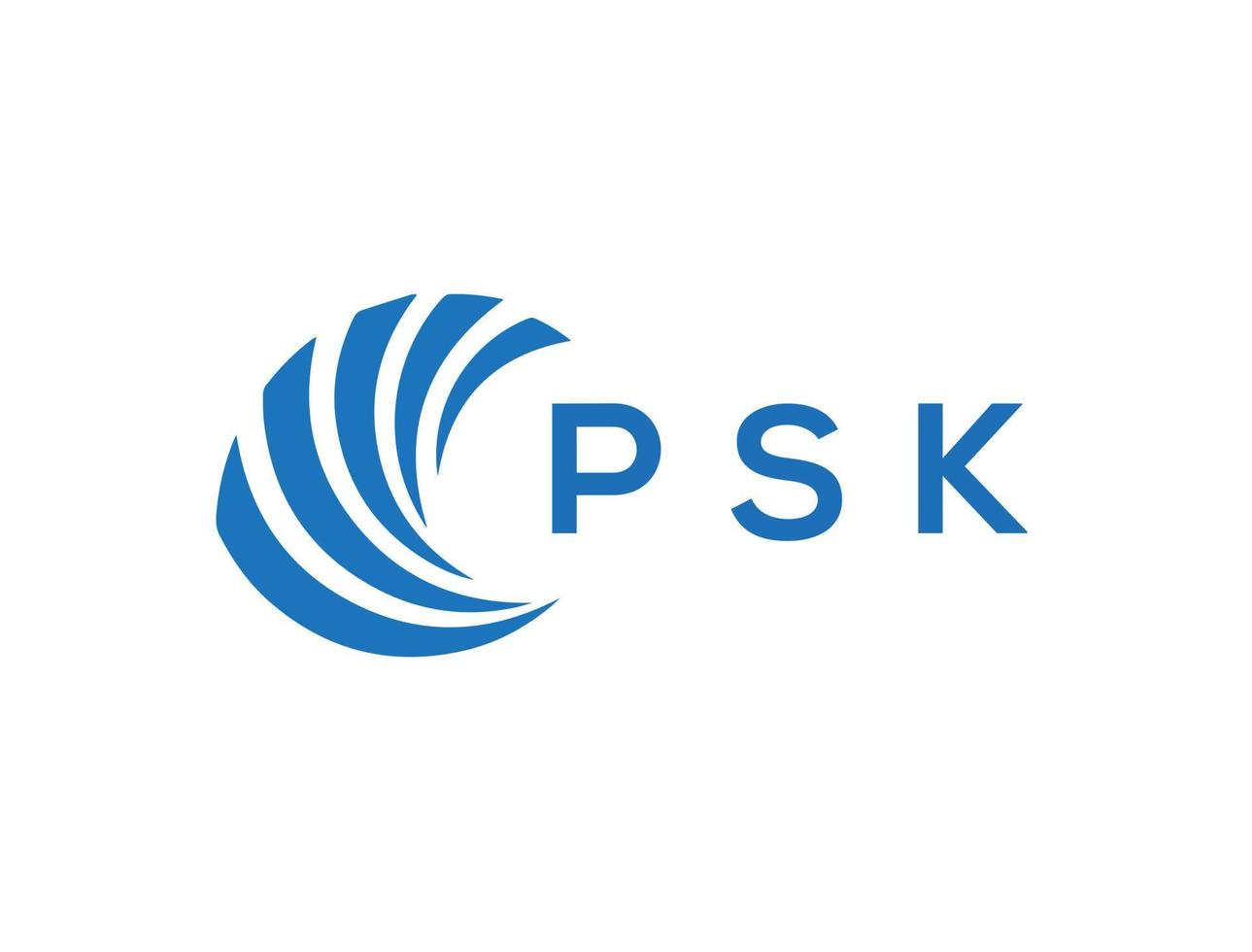 psk carta logotipo Projeto em branco fundo. psk criativo círculo carta logotipo conceito. psk carta Projeto. vetor