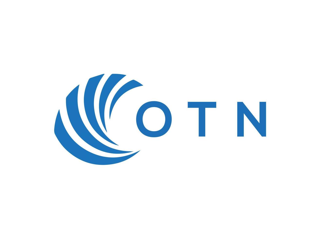 otn carta logotipo Projeto em branco fundo. otn criativo círculo carta logotipo conceito. otn carta Projeto. vetor