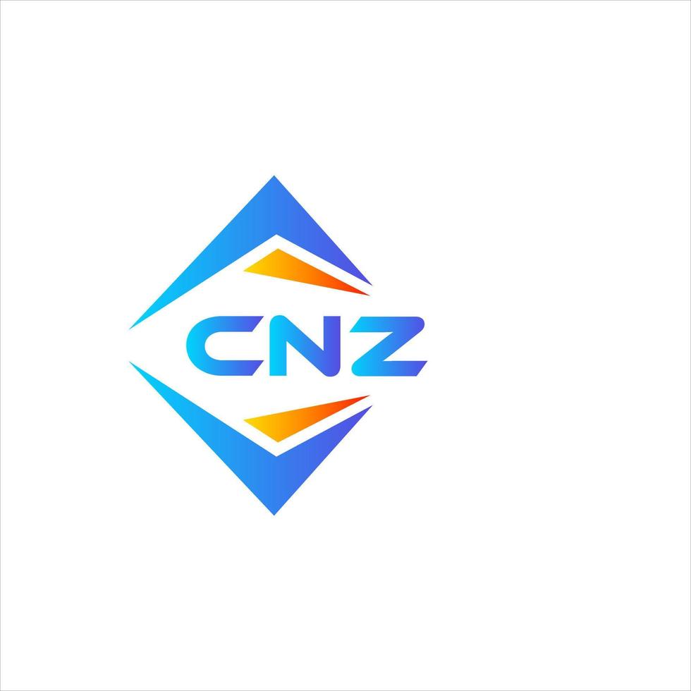 cnz abstrato tecnologia logotipo Projeto em branco fundo. cnz criativo iniciais carta logotipo conceito. vetor