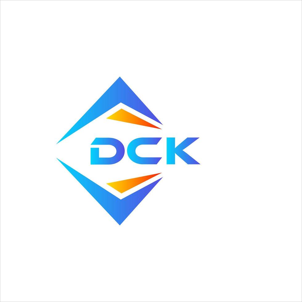 dck abstrato tecnologia logotipo Projeto em branco fundo. dck criativo iniciais carta logotipo conceito. vetor