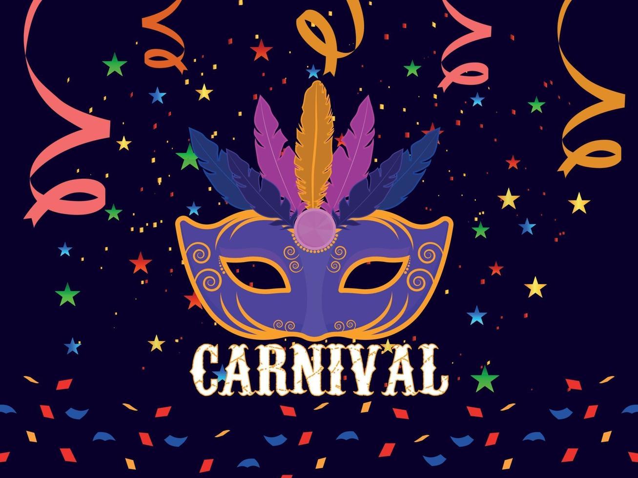 conceito de carnaval plana vetor