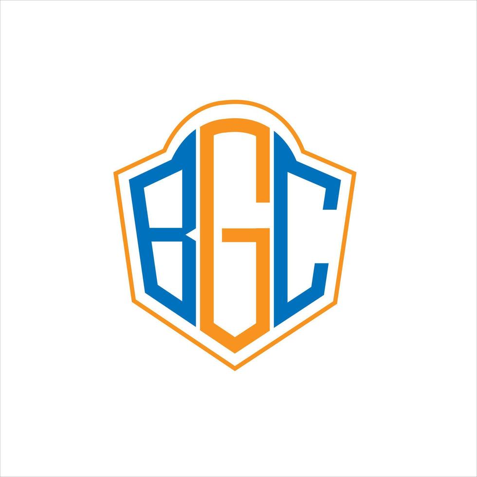 bgc abstrato monograma escudo logotipo Projeto em branco fundo. bgc criativo iniciais carta logotipo. vetor