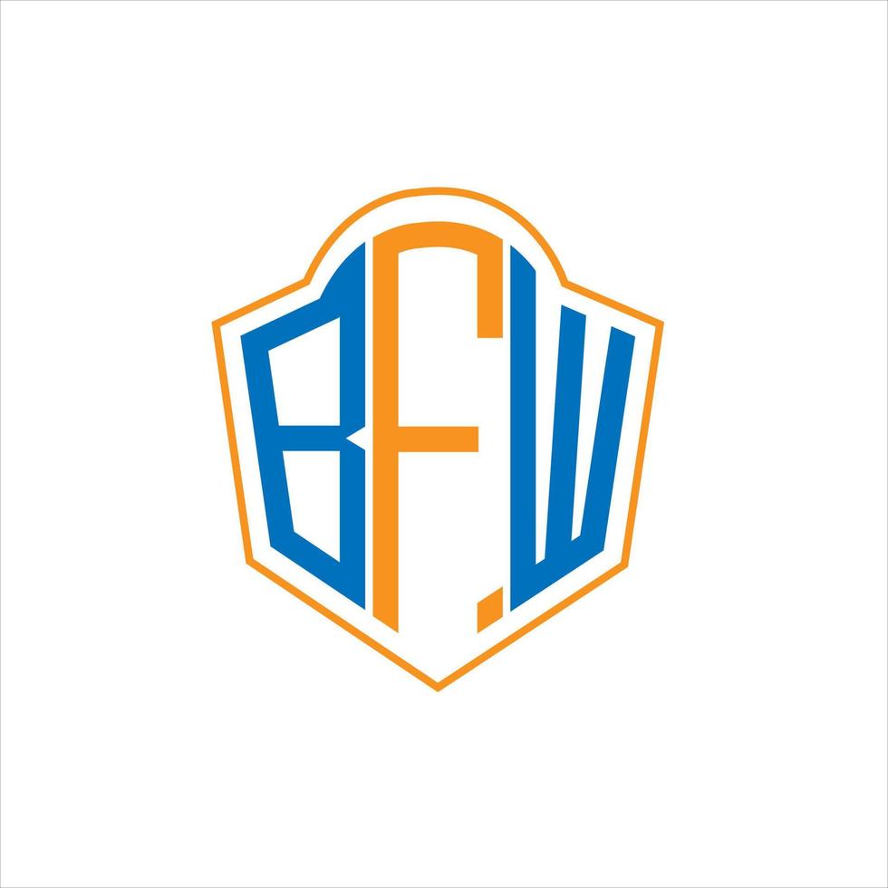 bfw abstrato monograma escudo logotipo Projeto em branco fundo. bfw criativo iniciais carta logotipo. vetor
