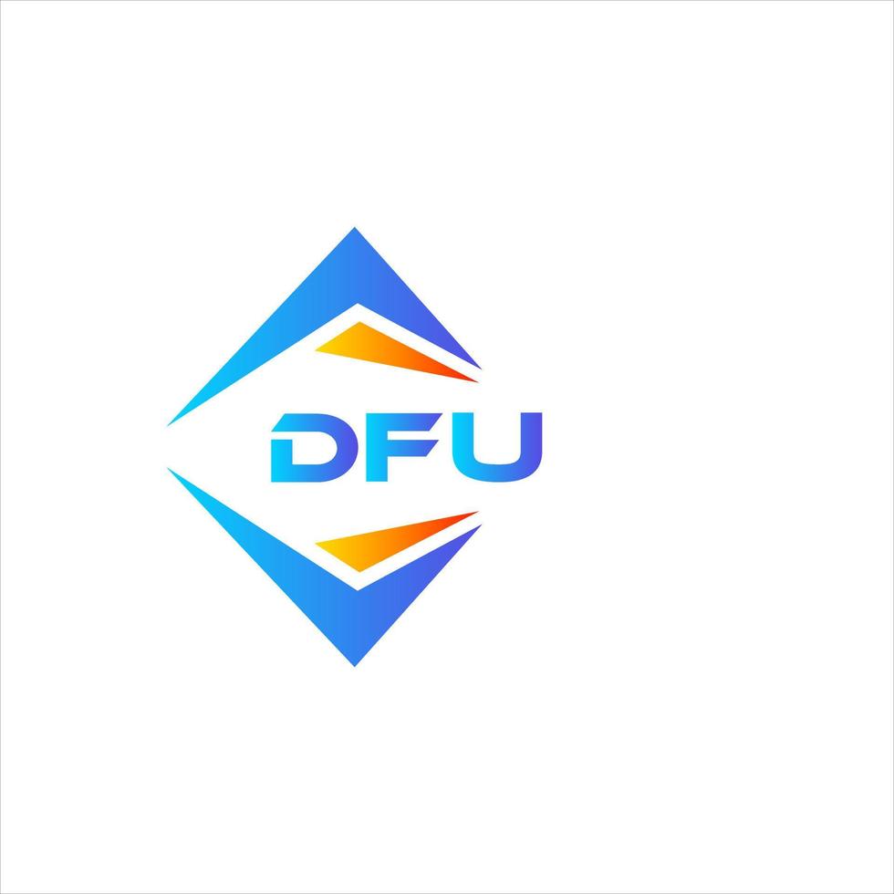 dfu abstrato tecnologia logotipo Projeto em branco fundo. dfu criativo iniciais carta logotipo conceito. vetor