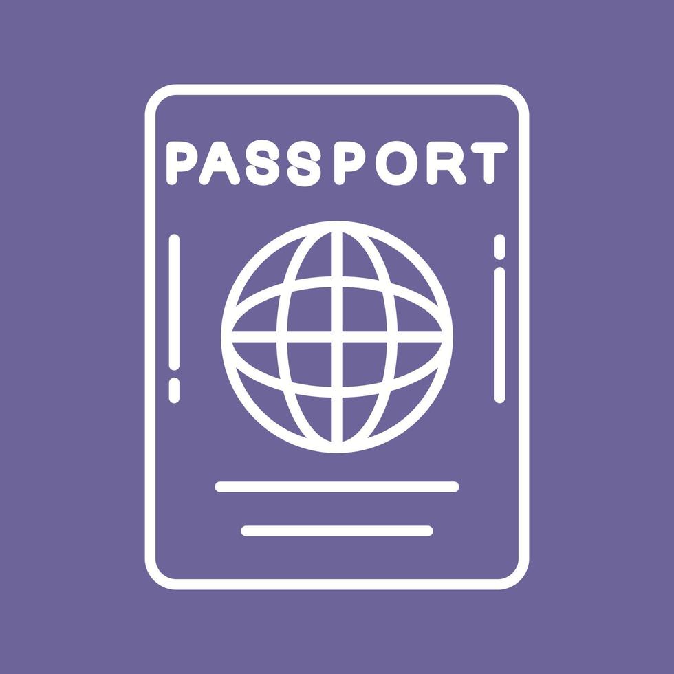 ícone de vetor de passaporte