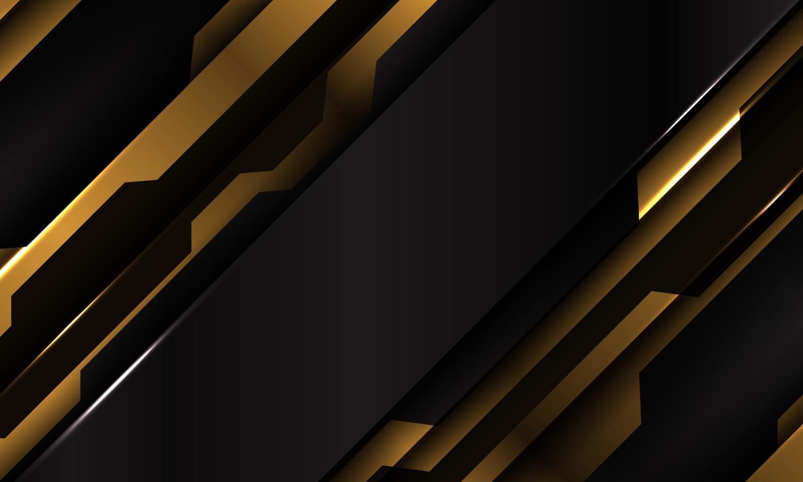 abstrato amarelo preto metálico cyber futurista barra bandeira design ilustração em vetor fundo tecnologia moderna.