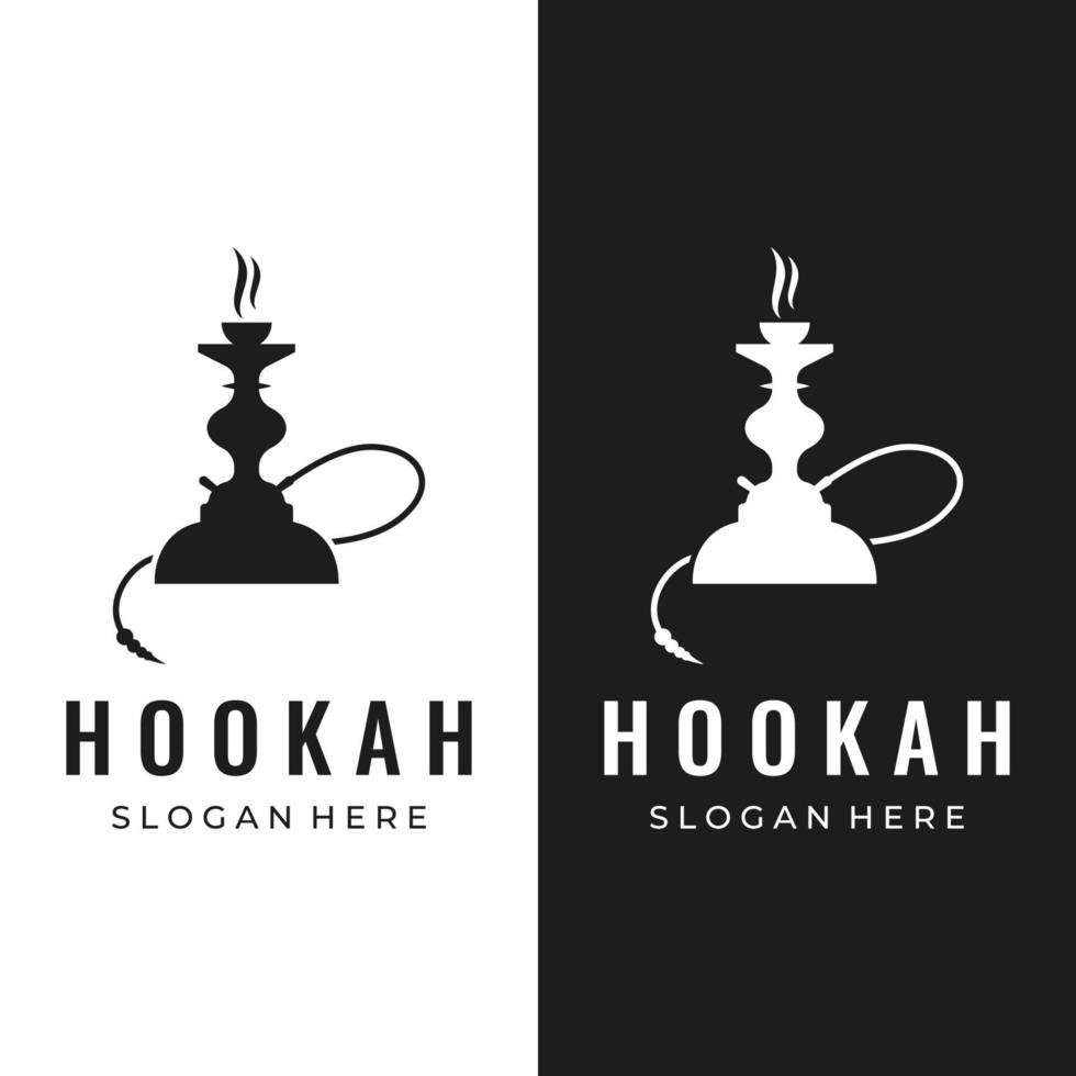 isolado vintage cachimbo de água, shisha ou cano de água logotipo Projeto para clube, bar, cafeteria e fazer compras. vetor