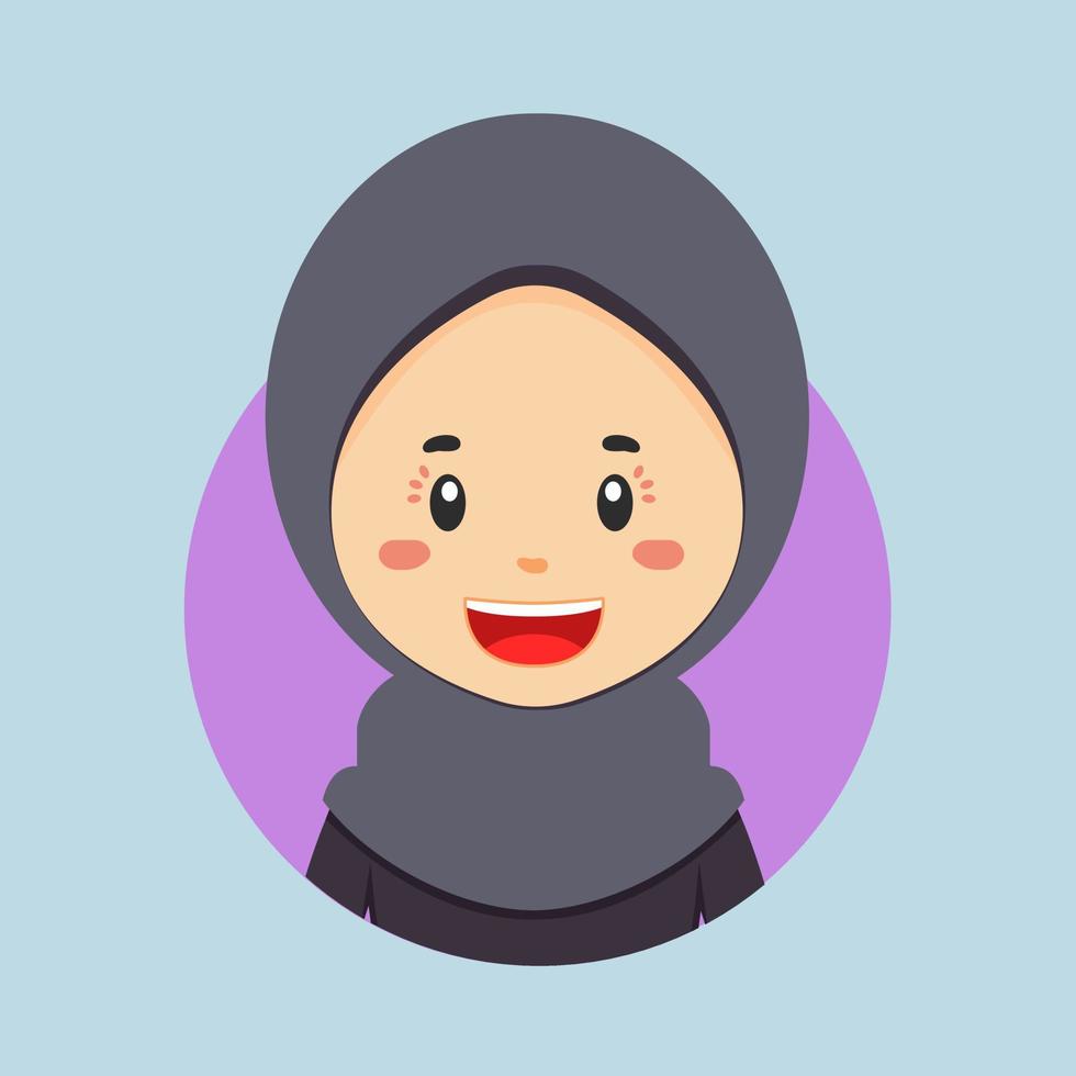 avatar do uma muçulmano personagem vetor