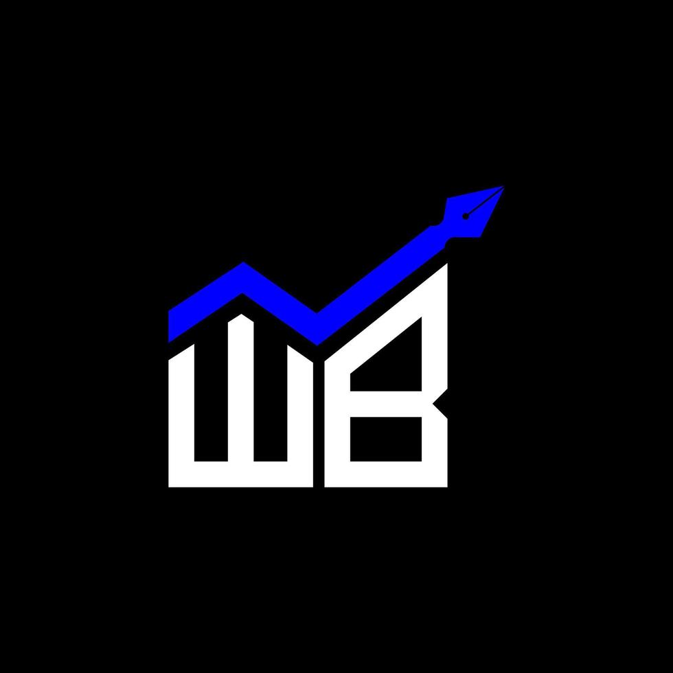 design criativo do logotipo da carta wb com gráfico vetorial, logotipo simples e moderno da wb. vetor