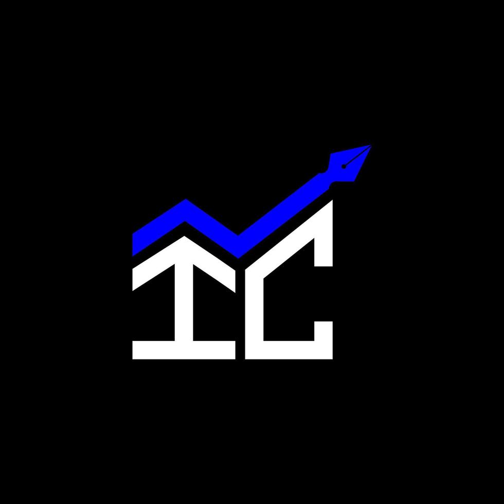 ic letter logo design criativo com gráfico vetorial, ic logotipo simples e moderno. vetor